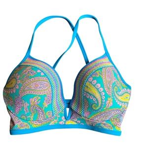 Sand and Shore 34 D Bikini Top Blue Padded